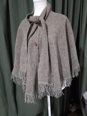 Vintage Camargo Alpaca  Wool Knit Poncho
